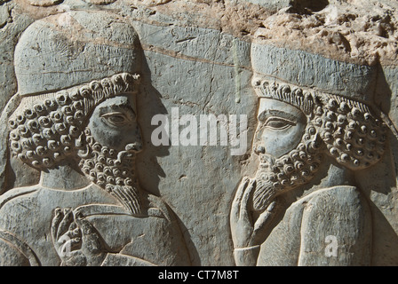 Persische Kaufleute, Persepolis, Shiraz, Iran Stockfoto