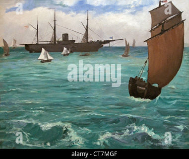 Die Kearsarge in Boulogne 1864 Bootfahren 1874 Édouard Manet 1832 – 1883 Frankreich Französisch Stockfoto