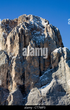 Felswand auf der Langkofel Langkofel Wolkenstein Dolomiten Italien Stockfoto