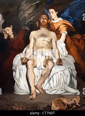 Der tote Christus mit Engeln 1864 Clematis in eine Kristallvase. c.1881 Édouard Manet 1832 – 1883 Frankreich Französisch Stockfoto