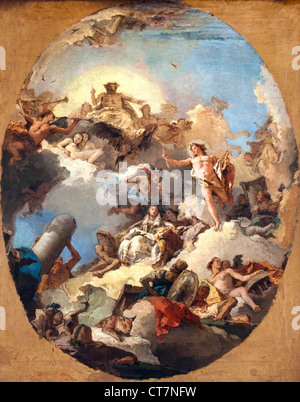 Die Apotheose der spanischen Monarchie 1696-1770 Giovanni Domenico Tiepolo italienischen Venedig 1727 – 1804 Italien Stockfoto