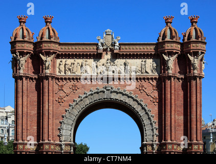 Spanien, Katalonien, Barcelona, Arc de Triomf, Stockfoto