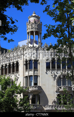 Spanien, Katalonien, Barcelona, Casa Lleó Morera, moderne Architektur, Stockfoto