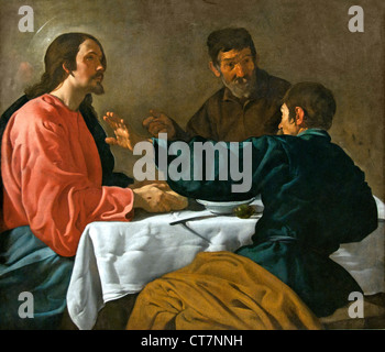 Das Abendmahl in Emmaus 1622 Diego Rodríguez de Silva y Velázquez Spanisch Spanien 1599 1660 Stockfoto