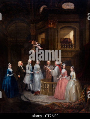 Die Hochzeit von Stephen Beckingham und Mary Cox 1729 William Hogarth englische Vereinigtes Königreich Stockfoto