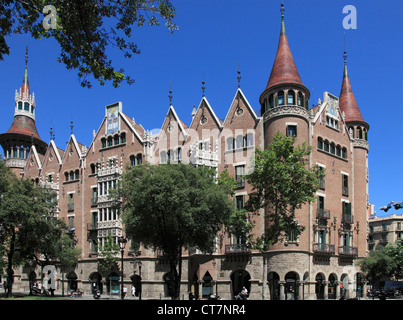 Spanien, Katalonien, Barcelona, Casa de Les lesPunxes, Casa Terrades, moderne Architektur, Stockfoto