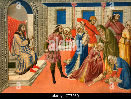 Das Massaker an unschuldigen 1470 Sano di Pietro - Ansano di Pietro di Mencio1405 – 1481 Siena Italien Italienisch Stockfoto