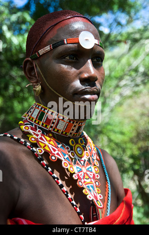 Porträt eines jungen Mannes am Tag Hochzeit. Afrika. Stockfoto