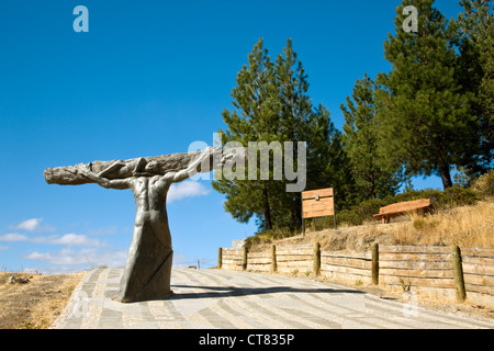 Skulpturen, über Christi nach Cerro De La Cruz Stockfoto