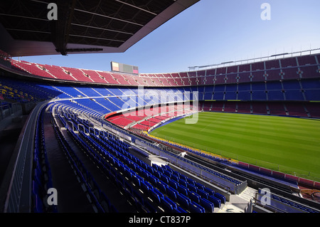 weiten Blick über Fußball-Stadion des FC Barcelona (Nou Camp) Stockfoto