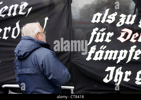 NPD-Kundgebung in Berlin Stockfoto