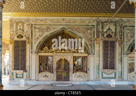 Ägypten, Istanbul, Topkapi Saray, nichts Hof, Divan Oder Kubbealti, der Versammlungssaal des Staatsrates. Stockfoto