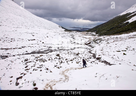 Blick vom Weg zur Glaciar Martial Stockfoto