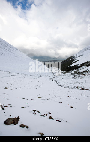 Blick vom Weg zur Glaciar Martial Stockfoto