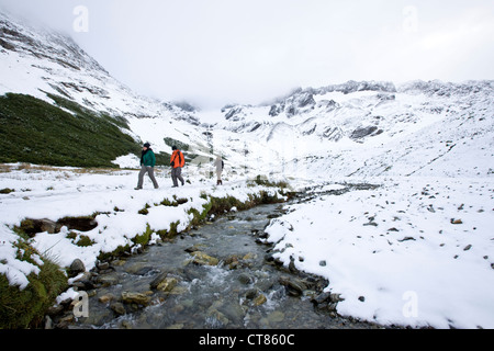 Blick vom Weg zur Glaciar Martial Stockfoto