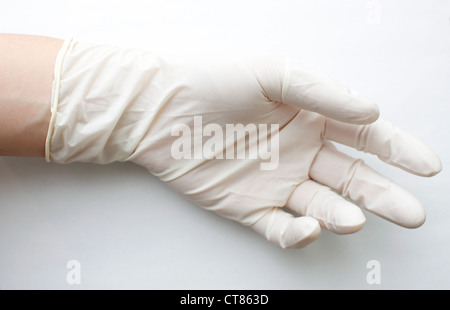 Latex-Handschuh Stockfoto