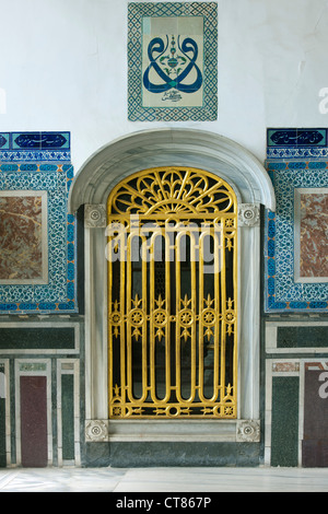 Ägypten, Istanbul, Topkapi Saray, Vierter Hof, Saal der Heiligen Reliquien. Stockfoto