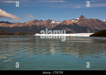 North Face des Glaciar Moreno aus dem Canal de Los Témpanos im Lago Argentino Stockfoto