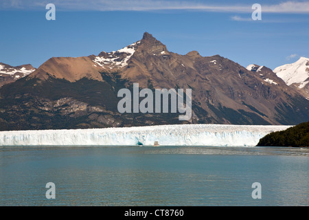 North Face des Glaciar Moreno aus dem Canal de Los Témpanos im Lago Argentino Stockfoto