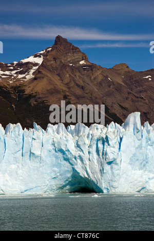 North Face des Glaciar Moreno aus dem Canal de Los Témpanos im Lago Argentino Stockfoto