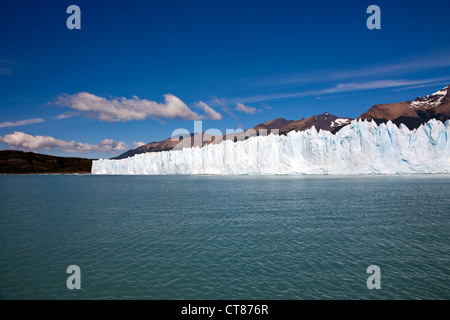 North Face des Glaciar Moreno aus dem Canal de Los Témpanos im Lago Argentino Stockfoto