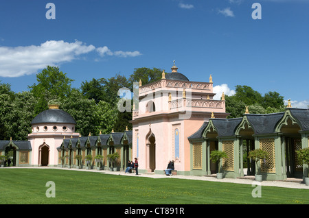 Schwetzingen - Gebet im Laufe der Moschee im park Stockfoto