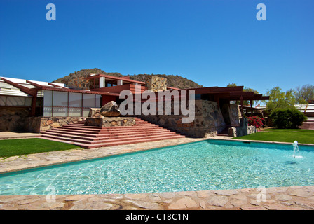 Holzdesign architektonische highlight Funktionen Frank Lloyd Wright Taliesin West Winter home Scottsdale AZ Stockfoto