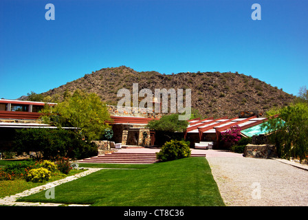 Holzdesign architektonische highlight Funktionen Frank Lloyd Wright Taliesin West Winter home Scottsdale AZ Stockfoto