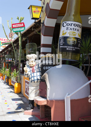 Willkommensschild dh AYIA NAPA Zypern zypriotische Mexican Restaurant Stockfoto
