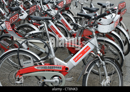 Fahrräder Köln der Deutschen Bahn (DB) Stockfoto