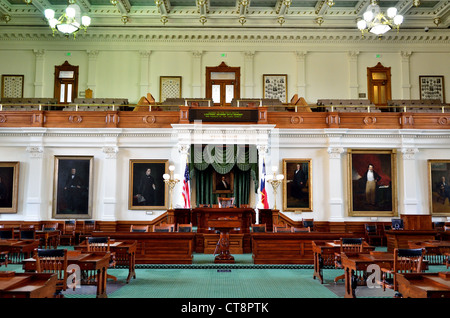 Innere des Texas Senat in das State Capital Building. Austin, Texas, USA. Stockfoto