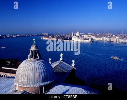 Blick vom Campanile San Giorgio Maggiore in Lagune Stadt Venedig Veneto Italien Stockfoto