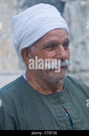 Ägyptische Kopten Pilger besuchen die Kirche des Heiligen Grabes in Jerusalem Israel während Ostern Stockfoto