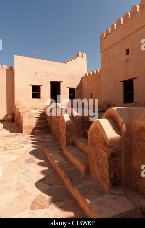 Elk207-2331v Oman, Nakhal Fort, 19. C, innen-Hof Stockfoto