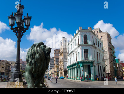 Kolonialen Gebäuden, Paseo del Prado, La Havanna, Kuba Stockfoto