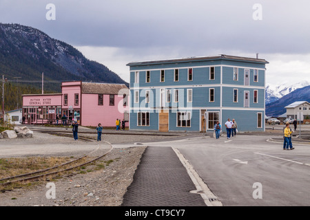 Carcross, Yukon Territorium, Kanada, eine kleine Gemeinde auf dem Klondike Highway. Stockfoto