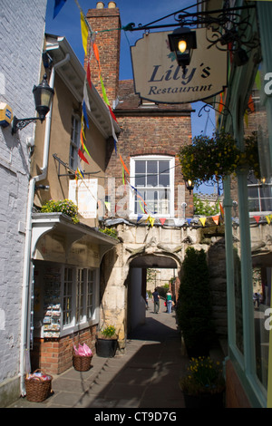 St Michaels Gate und Schneider von Gloucester Haus Gloucestershire England UK Stockfoto