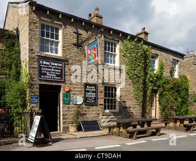 "Green Dragon" Rural Coaching Inn; Hardraw Village, High Abbotside in Upper Wensleydale, Hawes, Richmondshire, Großbritannien Stockfoto