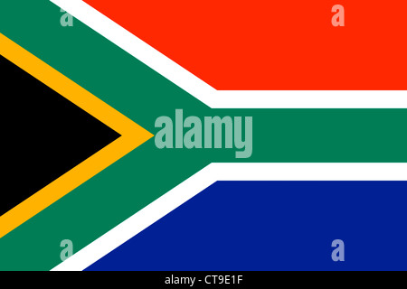 Nationalflagge der Republik Südafrika. Stockfoto