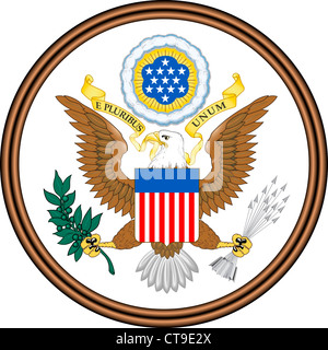 Wappen der Vereinigten Staaten von Amerika. Stockfoto