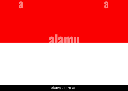 Nationalflagge der Republik Indonesien. Stockfoto