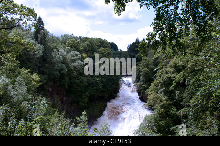 Corra Linn, Falls of Clyde in der Nähe von New Lanark Stockfoto