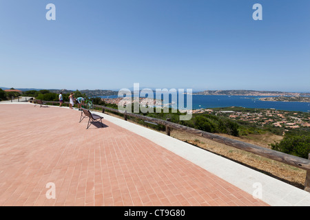 Ausblick über die Küste von Palau auf Sardinien, Italien Stockfoto