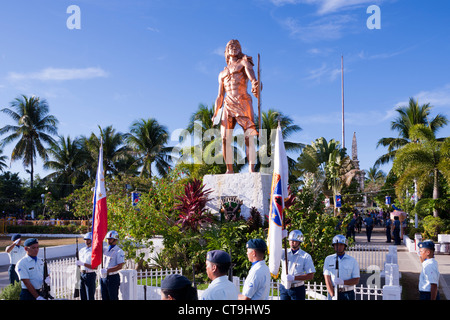 Schlacht von Mactan Reenactment Zeremonie oder Kadaugan Festival. Lapu-Lapu City, Philippinen Stockfoto