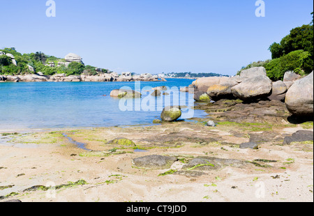 Bucht am Meer Insel Ile de Brehat in der Bretagne, Frankreich Stockfoto