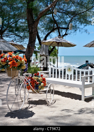 Strand von Cha-am Phetchaburi Thailand S. E. Asien. Stockfoto
