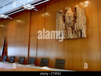 Karlsruhe, den Gerichtssaal in das Bundesverfassungsgericht Stockfoto