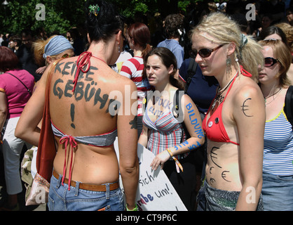 Essen, Studentendemonstration gegen Studiengebühren Stockfoto