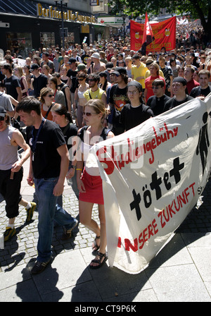 Essen, Studentendemonstration gegen Studiengebühren Stockfoto