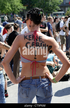 Essen, Studentendemonstration gegen Studiengebühren Stockfoto